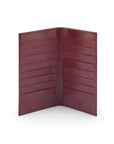 Tall leather suit wallet 16 CC, burgundy, inside