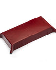 Rectangular valet tray, burgundy with cream, base