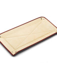 Rectangular valet tray, burgundy with cream, flat