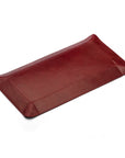 Rectangular valet tray, burgundy with cream, flat base