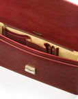 York 13" Leather Briefcase - Burgundy