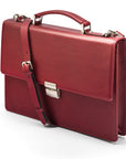 York 13" Leather Briefcase - Burgundy