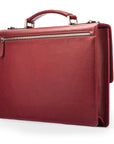 York 13" Leather Briefcase - Burgundy