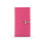 Cerise Pink Ladies Tall Leather Purse With Brass Clasp 8 CC