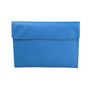 Leather A4 envelope folder, cobalt, front