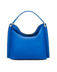 Carol Ann slouchy leather shoulder bag, cobalt, front