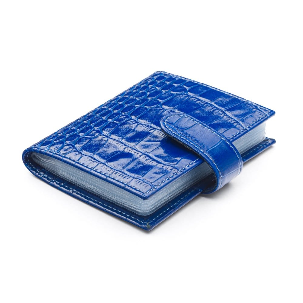 Cobalt Croc Multiple Leather Card Wallet