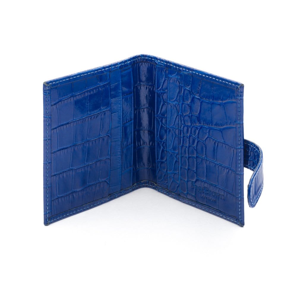 Cobalt Croc Multiple Leather Card Wallet