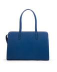 Ladies' leather 15" laptop handbag, cobalt, front