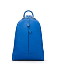 Ladies leather backpack, cobalt, front