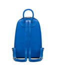 Ladies leather backpack, cobalt, back