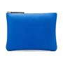 Large leather makeup bag, cobalt, front