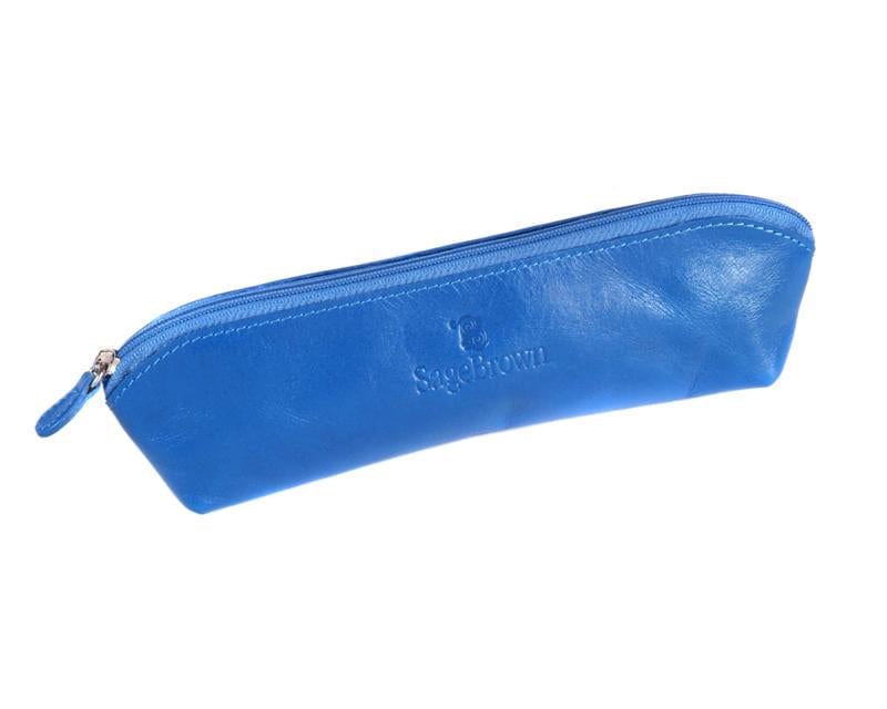 Cobalt Large Leather Pencil Case