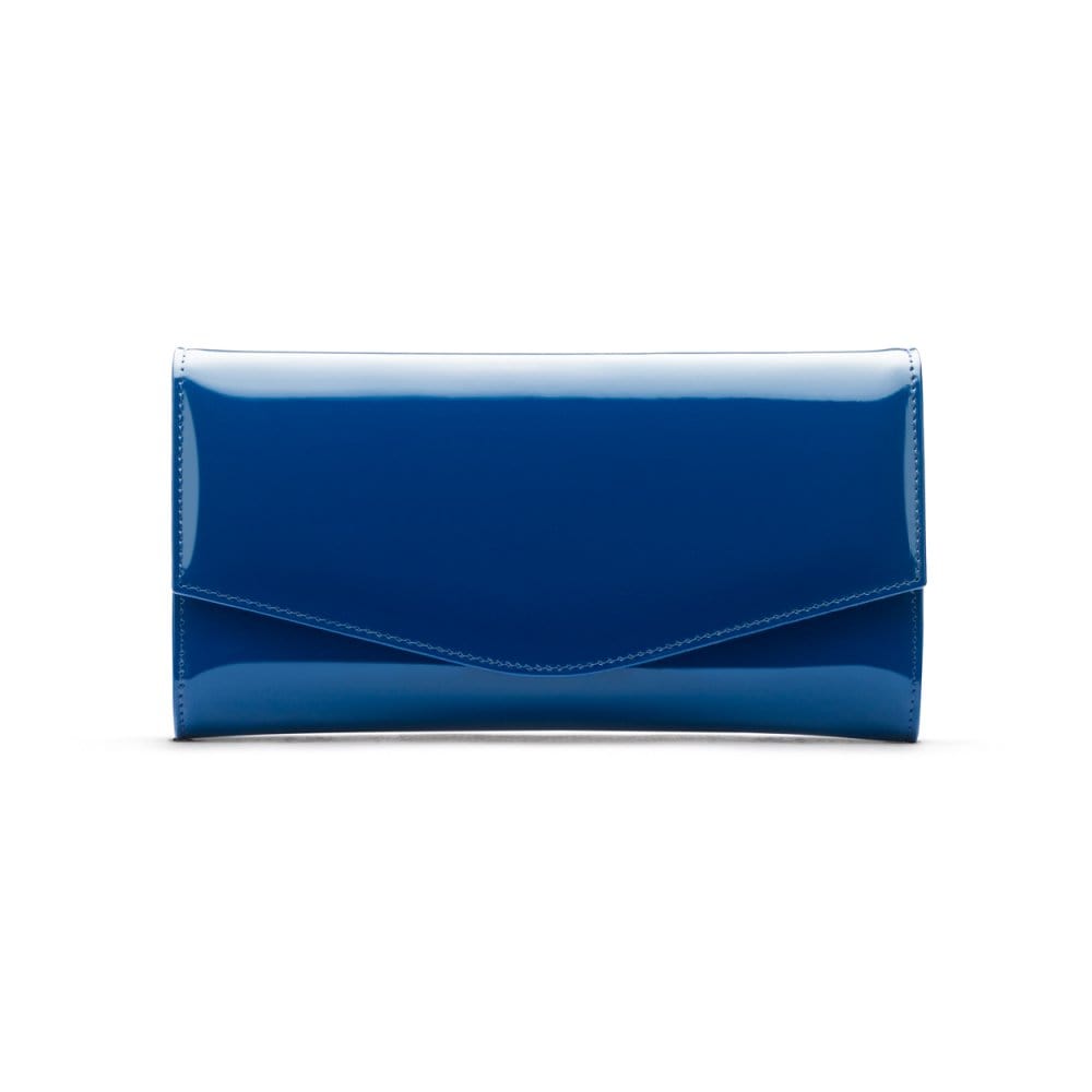 Cobalt Patent Leather Lily Clutch Bag