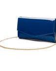 Cobalt Patent Leather Lily Clutch Bag