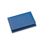 Leather tri-fold travel card holder, cobalt, front