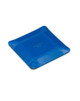 Small leather valet tray, cobalt with purple, reverse