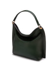 Carol Ann slouchy leather shoulder bag, green, side