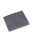 Dark Grey Full Grain Flat Leather 8 Credit Card Wallet