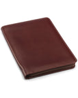 A5 zip around leather folder, dark tan, front