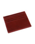 Dark Tan Flat Leather 8 Credit Card Wallet