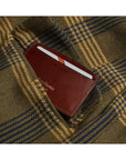 Dark Tan Flat Leather Credit Card Case With RFID Blocking Lining