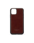 iPhone 11 Pro Max protective leather back cover, dark tan