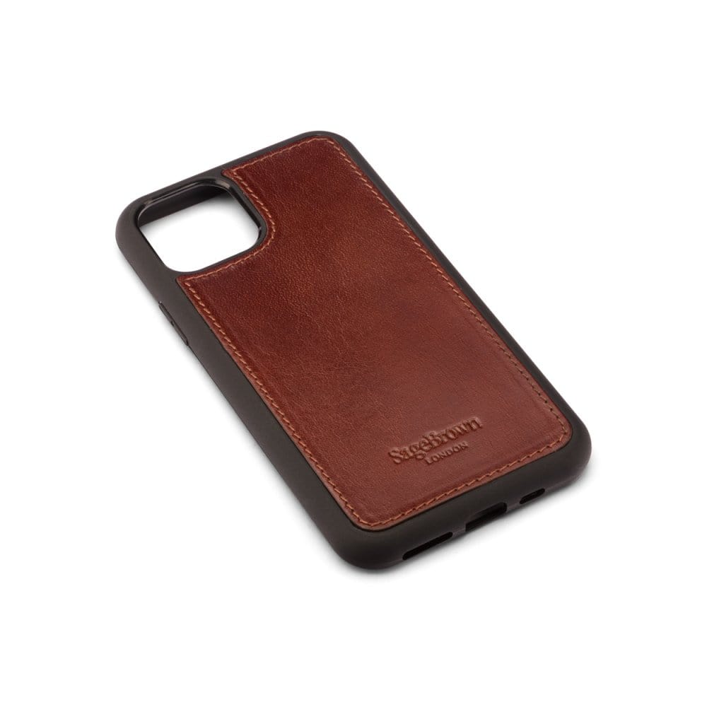 iPhone 11 Pro Protective Leather Cover - Dark Tan