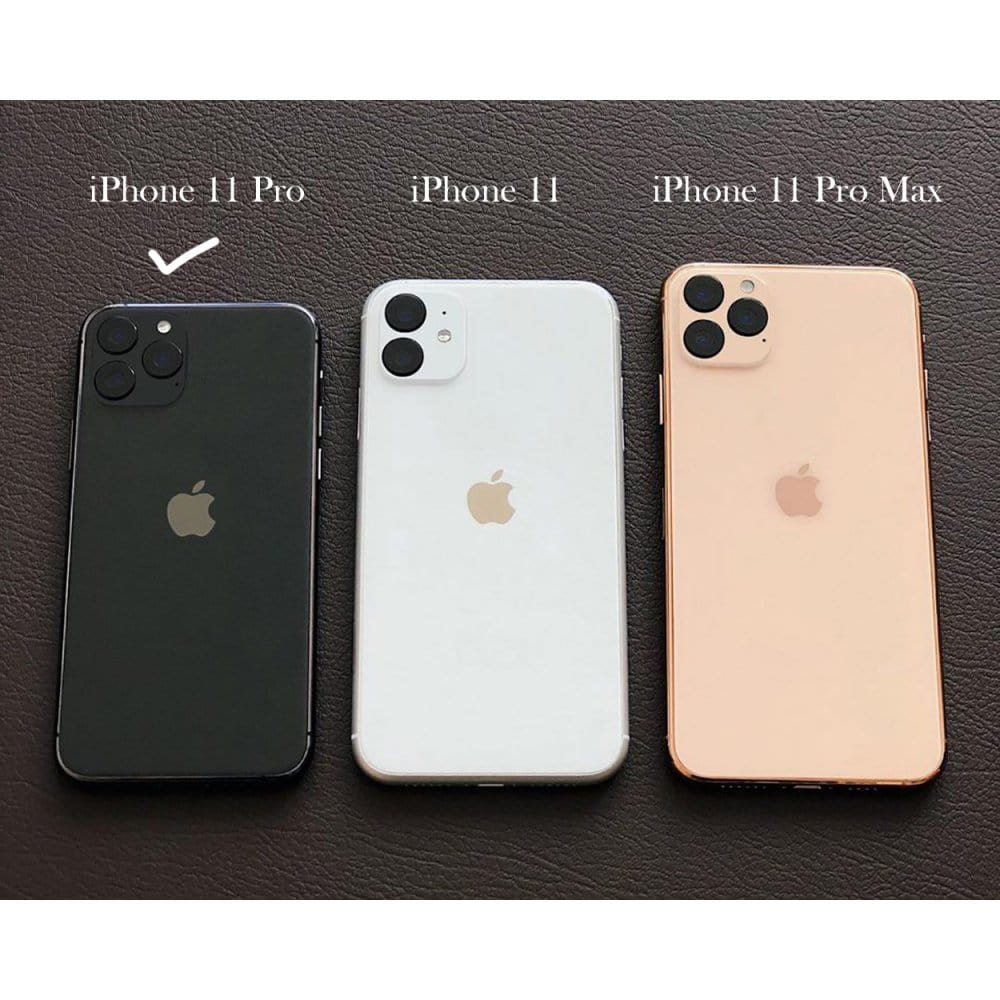 iPhone 11 Pro protective leather cover, dark tan, different iphone variations