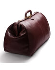 Large leather Gladstone holdall, dark tan, side