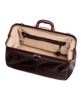 Large leather Gladstone holdall, dark tan, inside