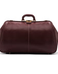 Large leather Gladstone holdall, dark tan, front