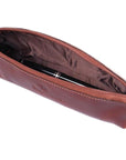 Dark Tan Large Leather Pencil Case