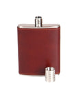 Dark Tan 3oz Leather Hip Flask