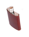 Dark Tan 3oz Leather Hip Flask