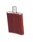 Dark Tan 3oz Leather Hip Flask