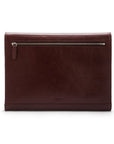 Leather envelope folder, dark tan, back