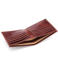 Dark Tan Compact Leather Billfold Wallet With RFID Protection