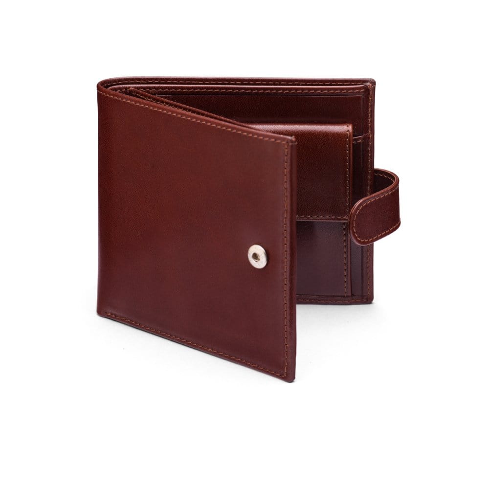 Tan Color Wallet Leather RFID Coin Wallet, Dark Tan | Coin Wallets | SageBrown