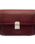 Dark Tan Men's Leather A5 Expandable Clutch Bag