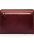 Dark Tan Men's Leather A5 Expandable Clutch Bag