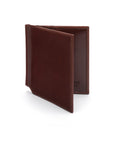 Dark Tan Compact Leather Money Clip Wallet