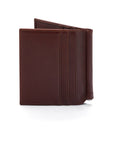 Dark Tan Compact Leather Money Clip Wallet