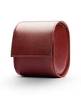 Single watch roll, dark tan, front