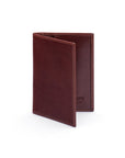 Dark Tan Slim Leather Credit Card Wallet With RFID Protection