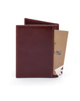 Dark Tan Slim Leather Credit Card Wallet With RFID Protection