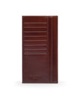 Dark Tan Tall Flat Leather Wallet With 8 CC