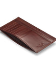 Dark Tan Tall Flat Leather Wallet With 8 CC