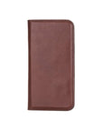 Dark Tan With Green Leather iPhone 12 Or 12 Pro Wallet Case