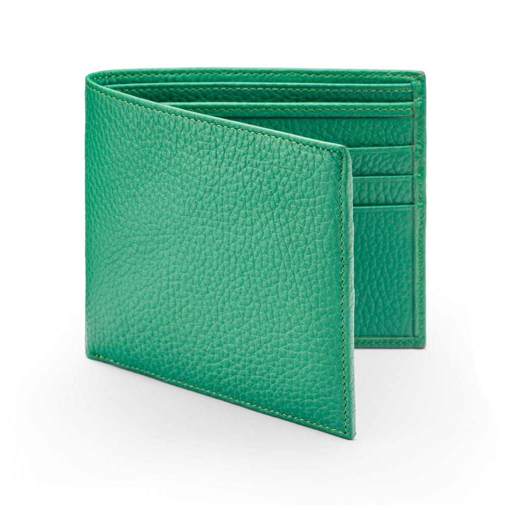 RFID wallet, emerald, front